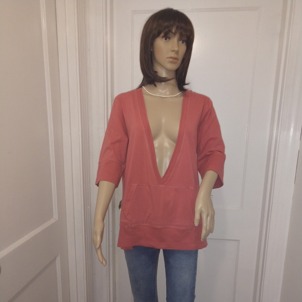 Michael Kors MK PINK deep v neck shirt